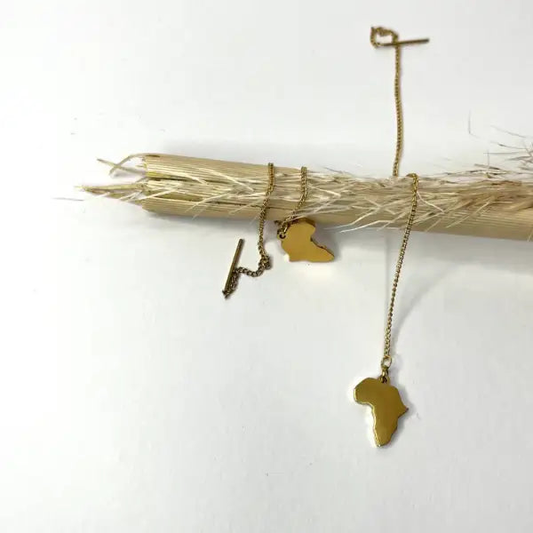 Grace Africa Map Waterfall Earrings - African-Inspired Jewelry by Doore Dasi - Dooredasi