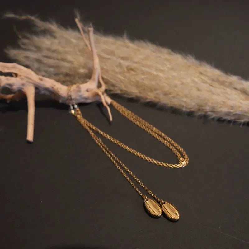 Aida Cowries Infinity Necklace - African-Inspired Handcrafted Jewelry by Doore Dasi - Dooredasi