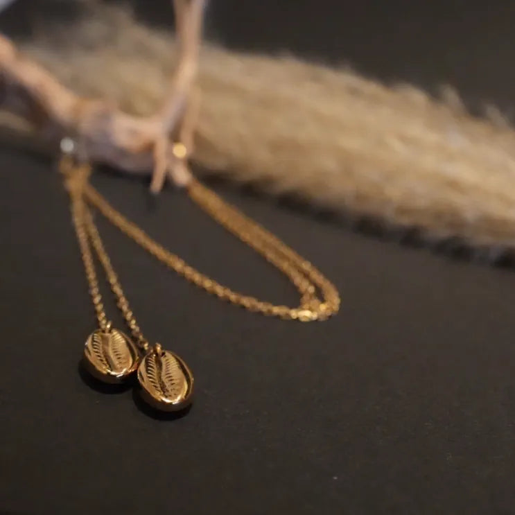 Aida Cowries Infinity Necklace - African-Inspired Handcrafted Jewelry by Doore Dasi - Dooredasi