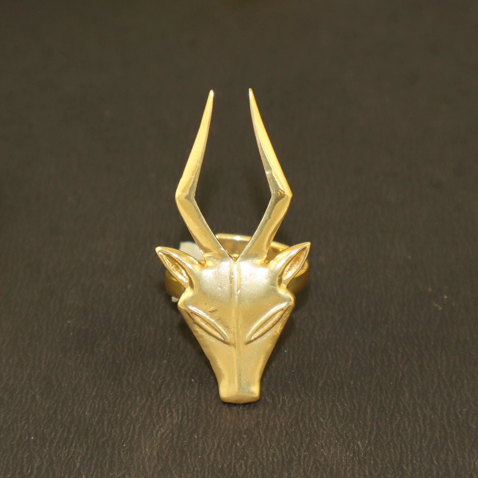 Koba Antelope Mask Ring