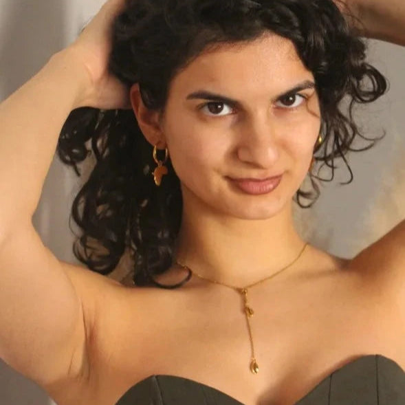 Gorad African Map Earrings - 18k Gold Plated African-Inspired Earrings by Doore Dasi - Dooredasi