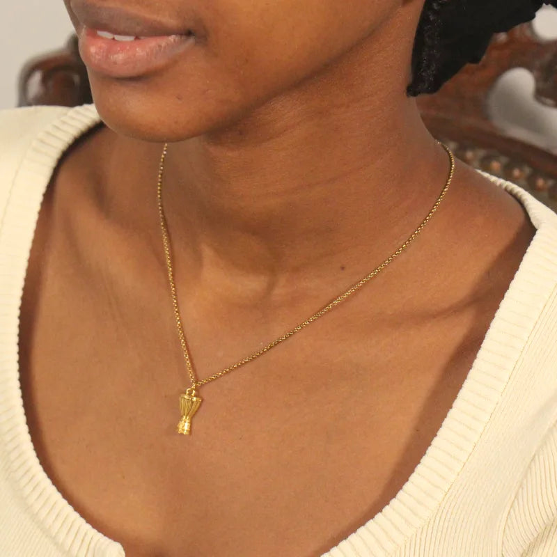 Djembe Drum Pendant - Unique African Jewelry Piece by Doore Dasi - Dooredasi