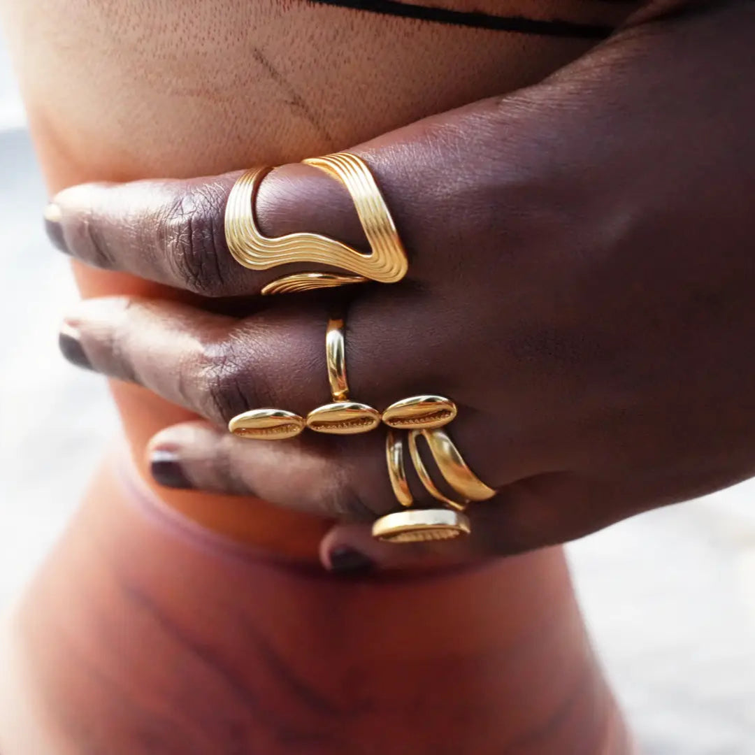 Aida Cowries Ring - African-Inspired Jewelry - Statement Piece by Doore Dasi