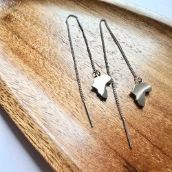 Grace - Africa map waterfall earrings